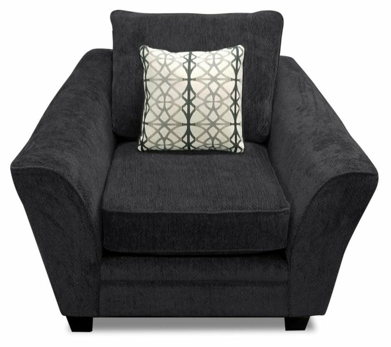 Febe Chenille Chair – Charcoal Furniture