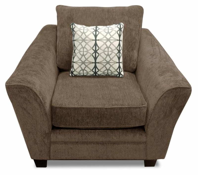 Febe Chenille Condo Chair – Brown Furniture