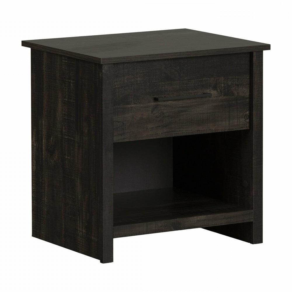 Fernley 1-Drawer Nightstand – Rubbed Black Bedroom