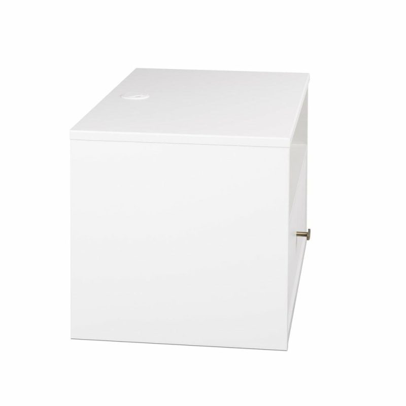 Floating Shelf With Drawer – White Bedroom