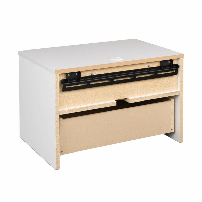 Floating Shelf With Drawer – White Bedroom