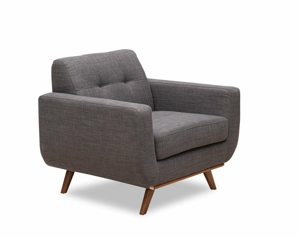 Freeman Linen-Look Fabric Chair – Charcoal Furniture