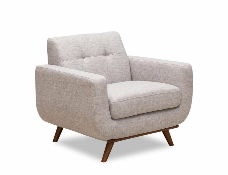 Freeman Linen-Look Fabric Chair – Dove Furniture