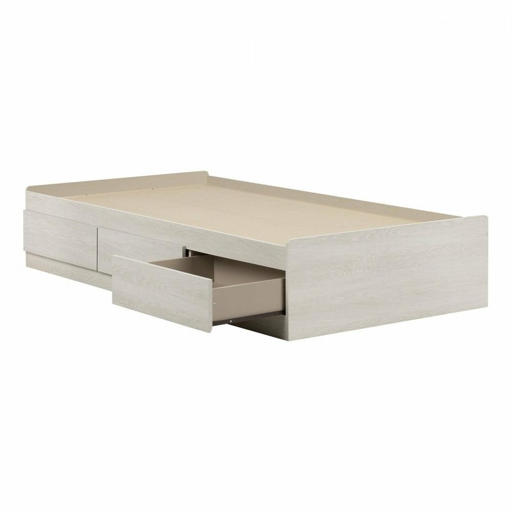 Fynn Twin Mates Bed With 3 Drawers – Winter Oak Bedroom