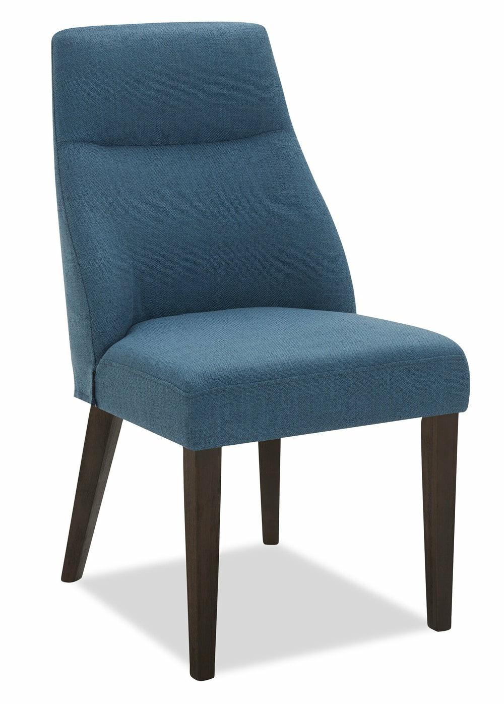 Gabi Dining Chair With Linen-Look Fabric – Blue Accent Chairs