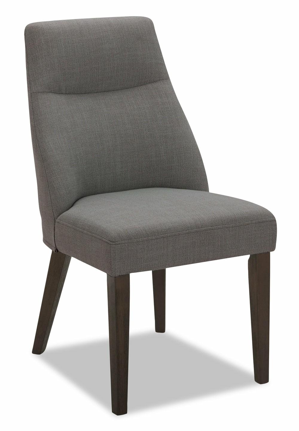 Gabi Dining Chair With Linen-Look Fabric – Charcoal Accent Chairs