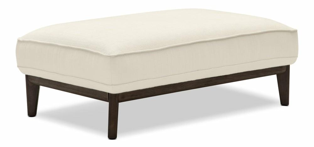 Gena Linen-Look Fabric Ottoman – Cotton Furniture