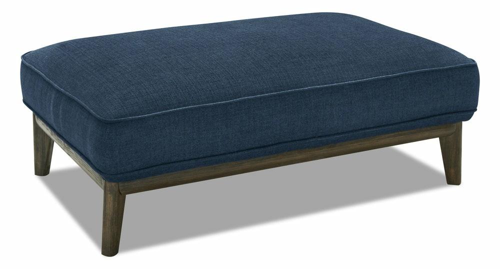 Gena Linen-Look Fabric Ottoman – Midnight Furniture