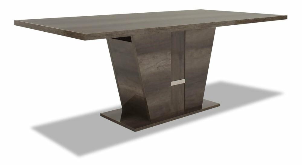 Gino Dining Table With 63-86″W Extension, Pedestal Base, Modern – Grey Dining Room