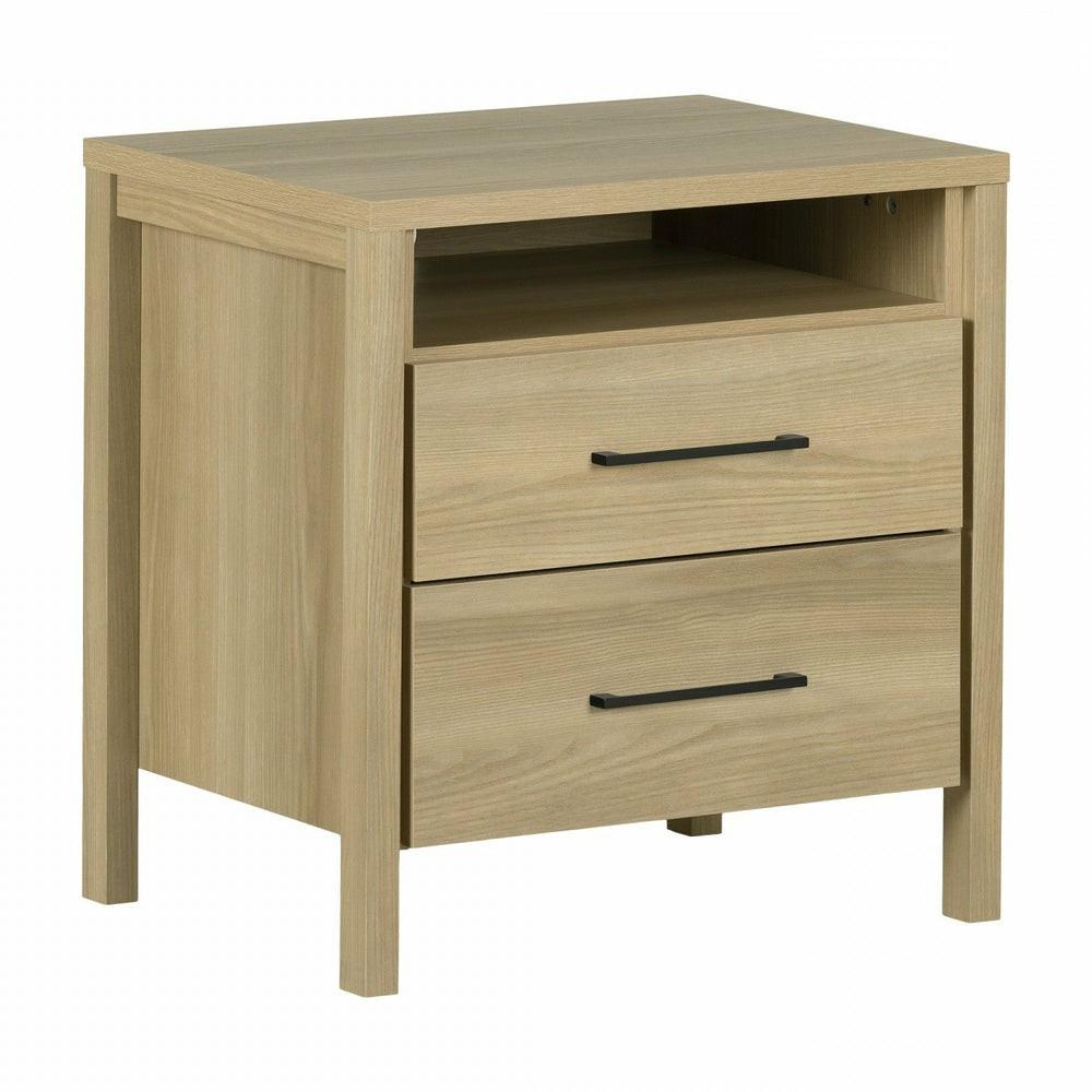 Gravity 2-Drawer Nightstand – Natural Ash Bedroom