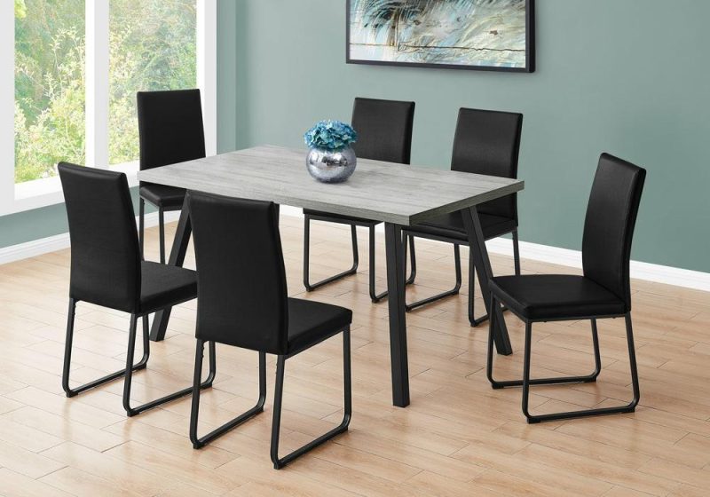 Grey Black Metal Dining Table Dining Room