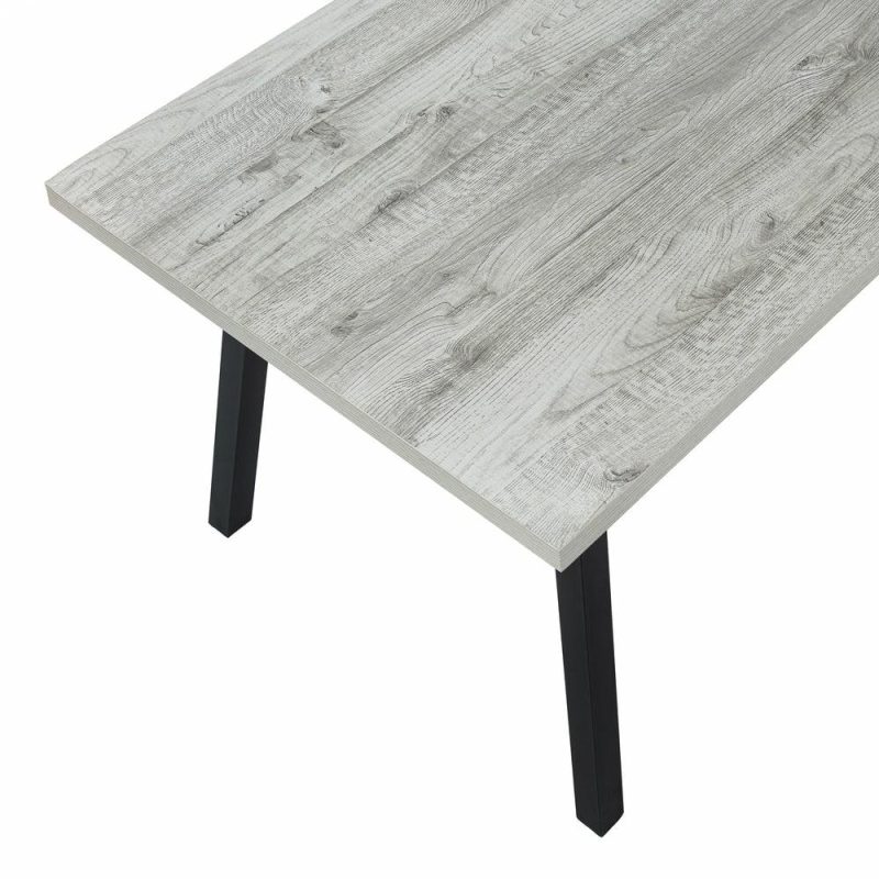 Grey Black Metal Dining Table Dining Room