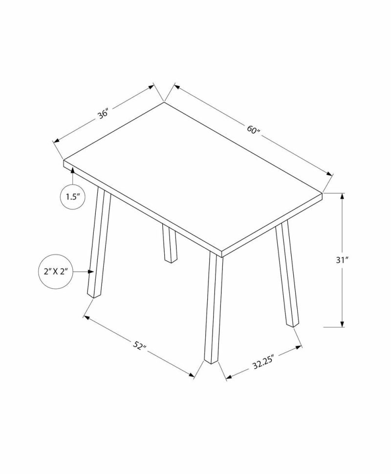 Grey Black Metal Dining Table Dining Room