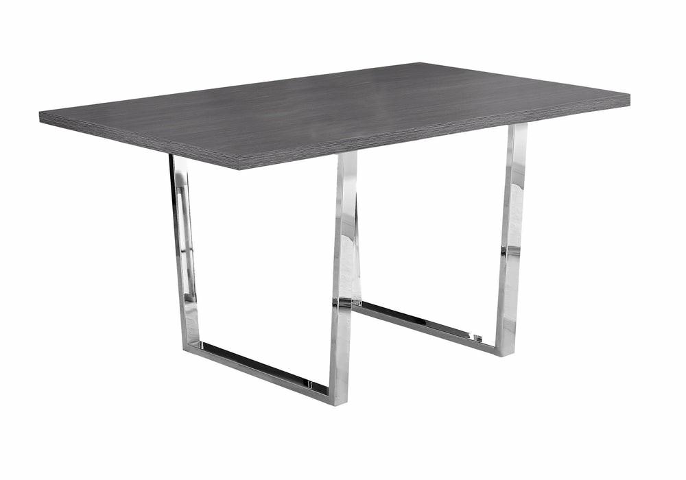 Grey Chrome Metal Dining Table Dining Room