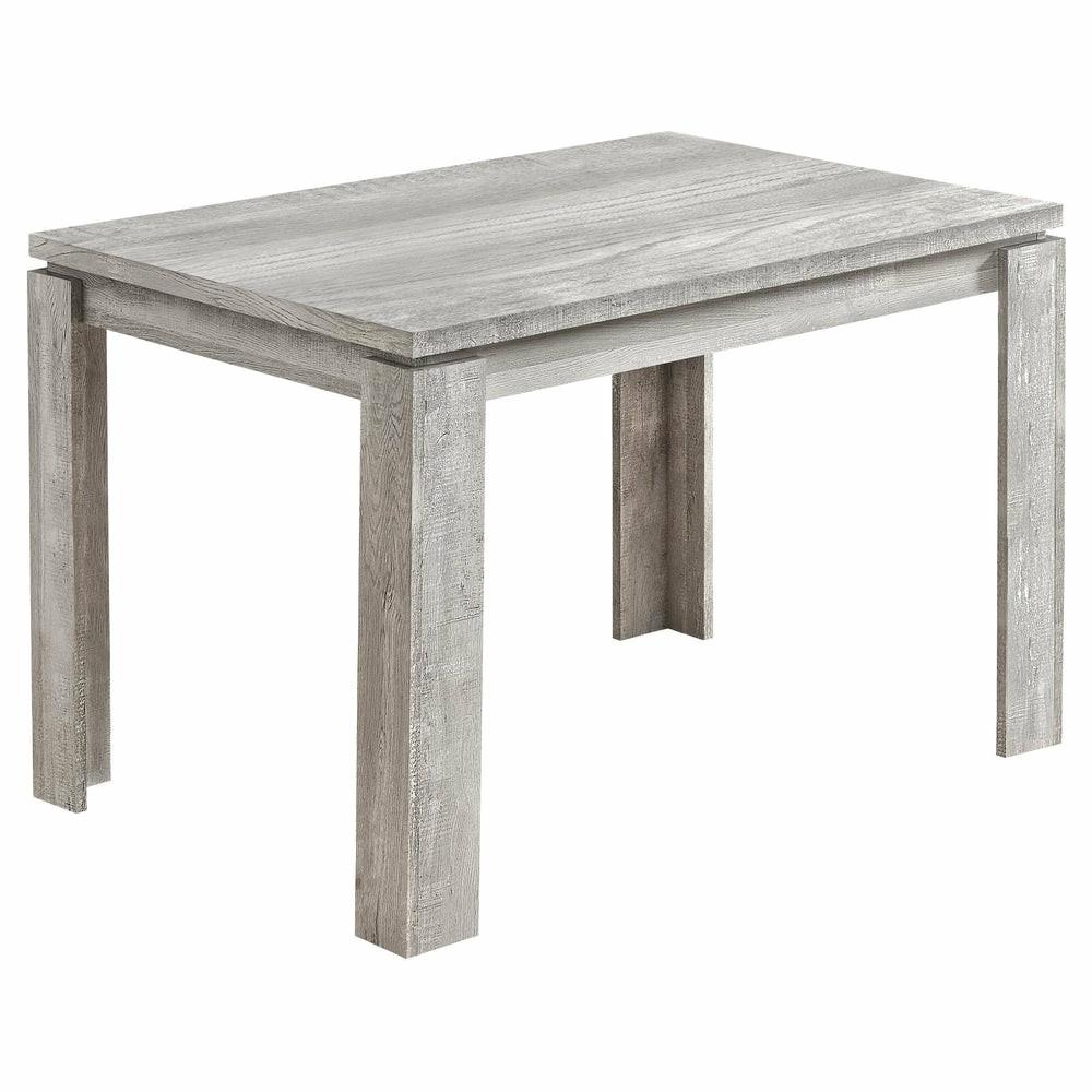 Grey Reclaimed Wood-Look Dining Table Dining Room