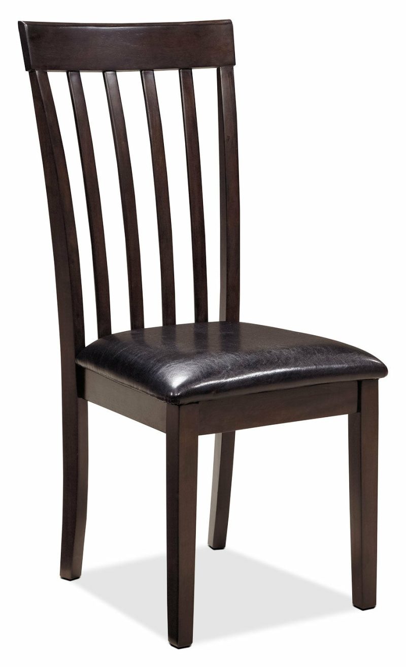 Hammis Dining Chair With Vegan-Leather Fabric, Slat-Back – Brown Dining Chairs