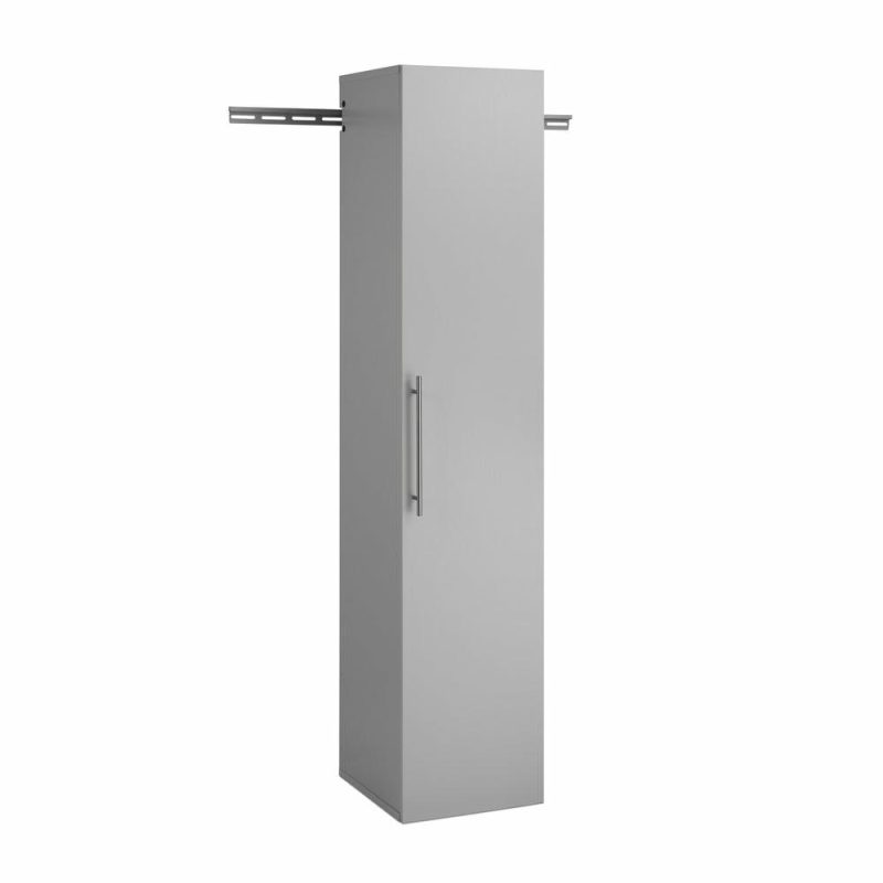 Hangups 15″ Narrow Storage Cabinet – Light Grey Bookcases