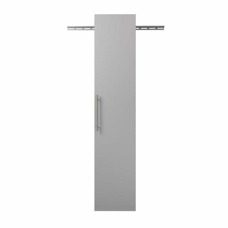 Hangups 15″ Narrow Storage Cabinet – Light Grey Bookcases