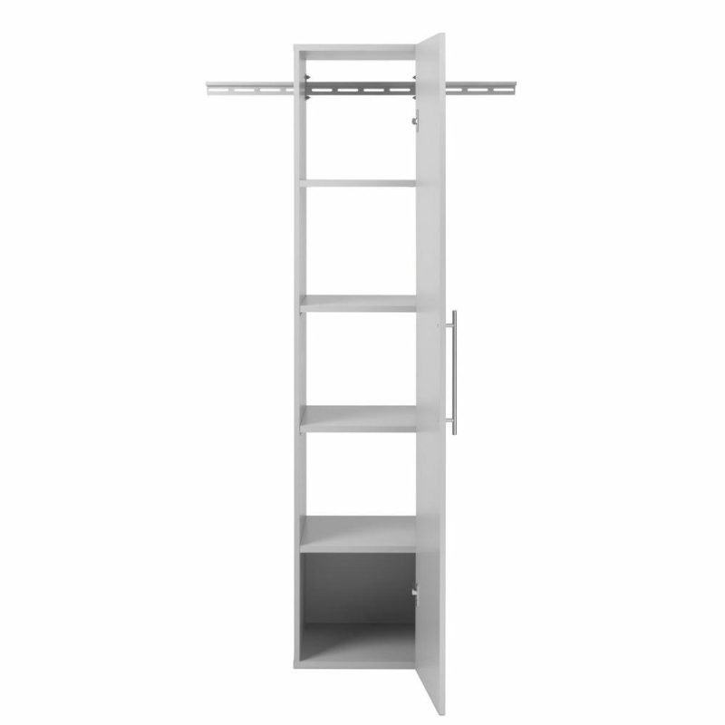 Hangups 15″ Narrow Storage Cabinet – Light Grey Bookcases