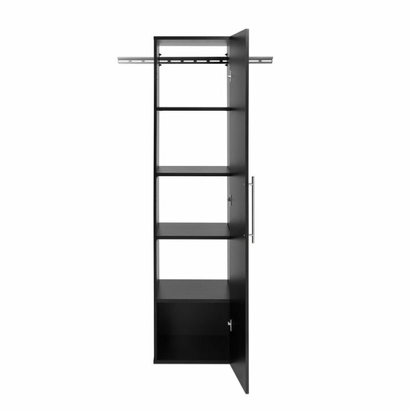 Hangups 18″ Narrow Storage Cabinet – Black Bookcases