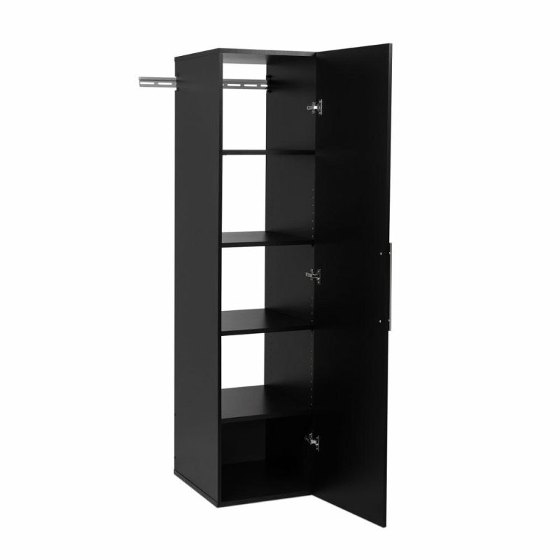 Hangups 18″ Narrow Storage Cabinet – Black Bookcases