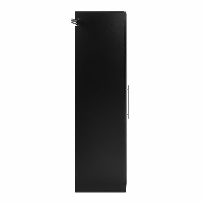 Hangups 18″ Narrow Storage Cabinet – Black Bookcases