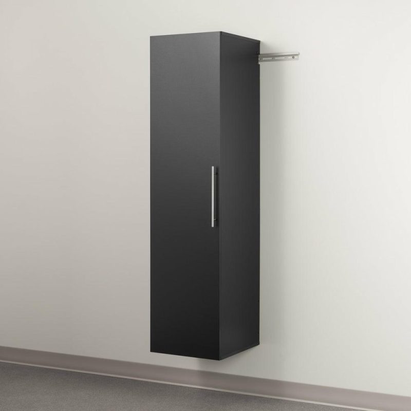 Hangups 18″ Narrow Storage Cabinet – Black Bookcases