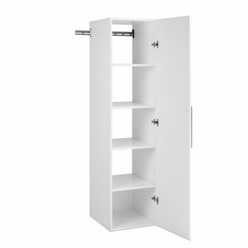 Hangups 18″ Narrow Storage Cabinet – White Bookcases