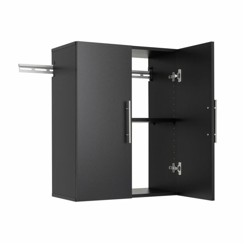 Hangups 24″ Upper Storage Cabinet – Black Bookcases