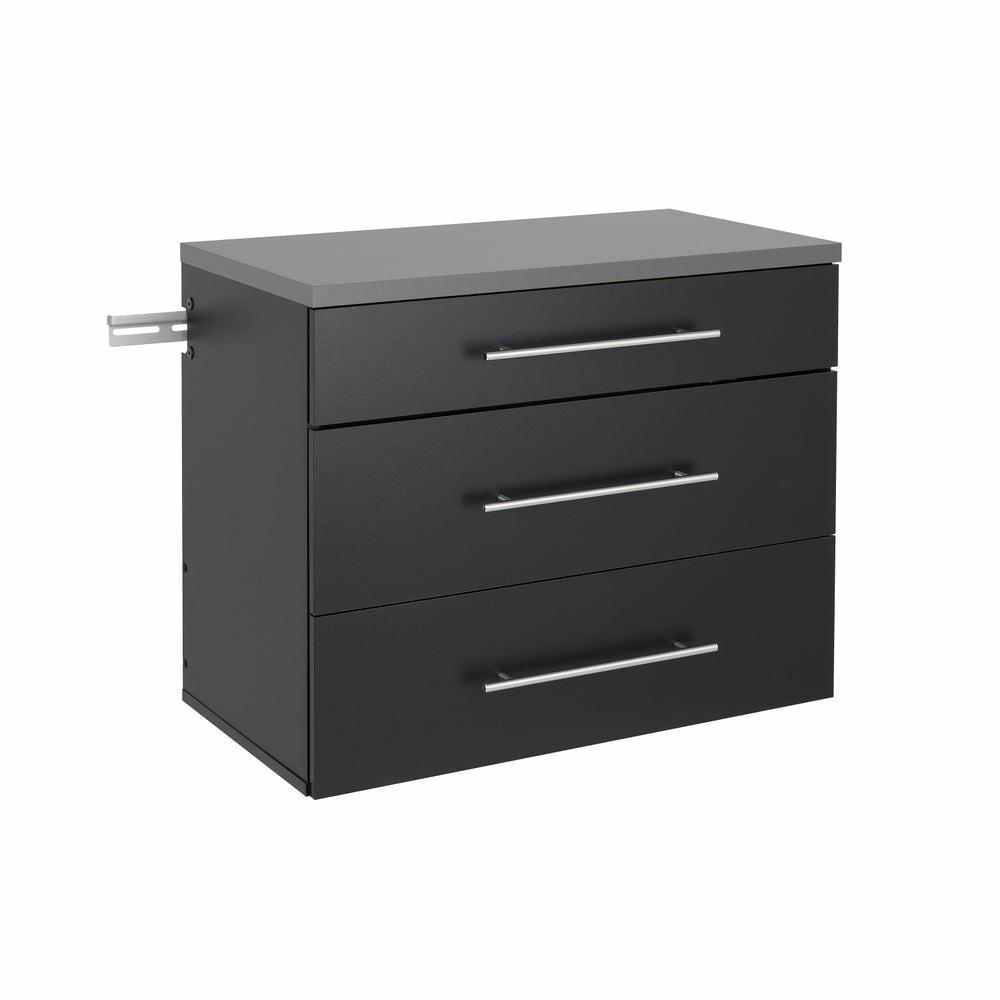 Hangups 3-Drawer Base Storage Cabinet – Black Cabinets