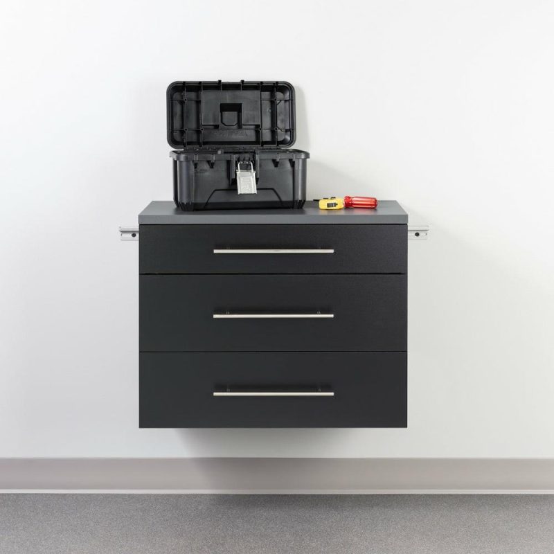 Hangups 3-Drawer Base Storage Cabinet – Black Cabinets