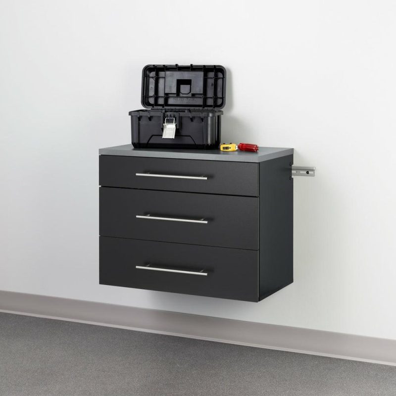 Hangups 3-Drawer Base Storage Cabinet – Black Cabinets