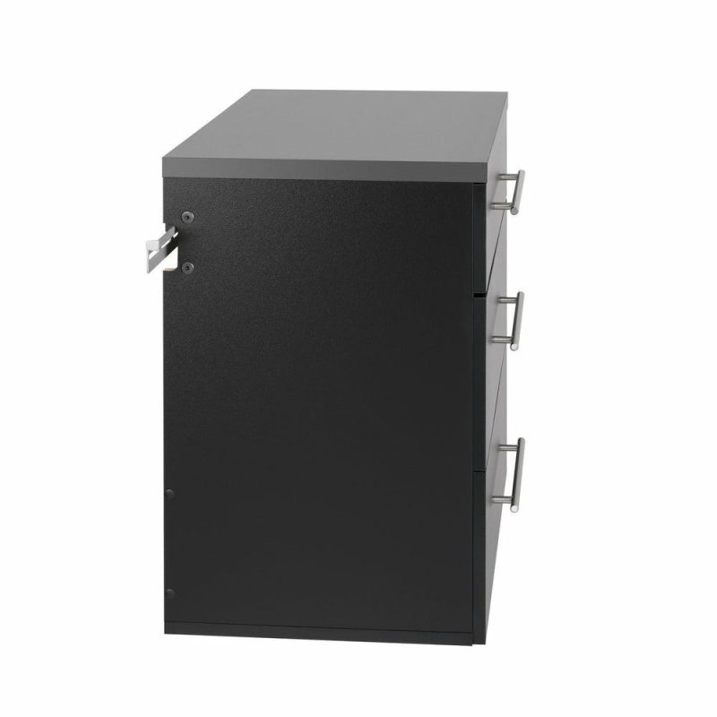 Hangups 3-Drawer Base Storage Cabinet – Black Cabinets