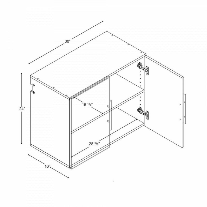 Hangups 30″ Upper Storage Cabinet – White Cabinets