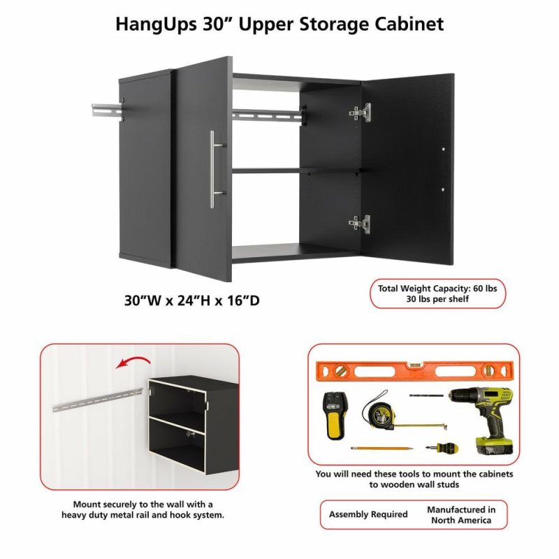 Hangups 30″ Upper Storage Cabinet – White Cabinets