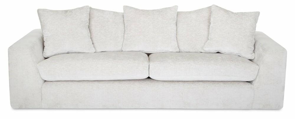 Harper 99″ Mist White Sofa With Accent Pillows Furniture