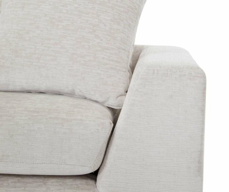 Harper 99″ Mist White Sofa With Accent Pillows Furniture