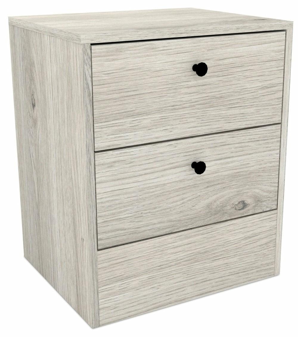 Hart Bedside 2-Drawer Nightstand, 18.4″W X 22.2″H, Made In Canada – White Bedroom