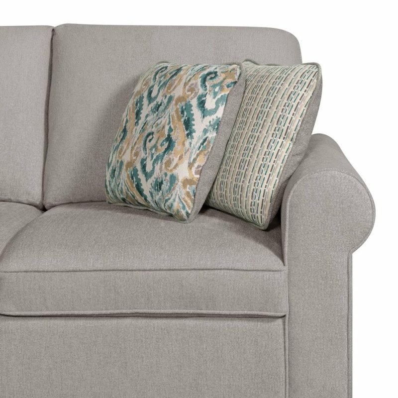 Haven 3-Piece Chenille Left-Facing Sleeper Sectional – Grey Furniture