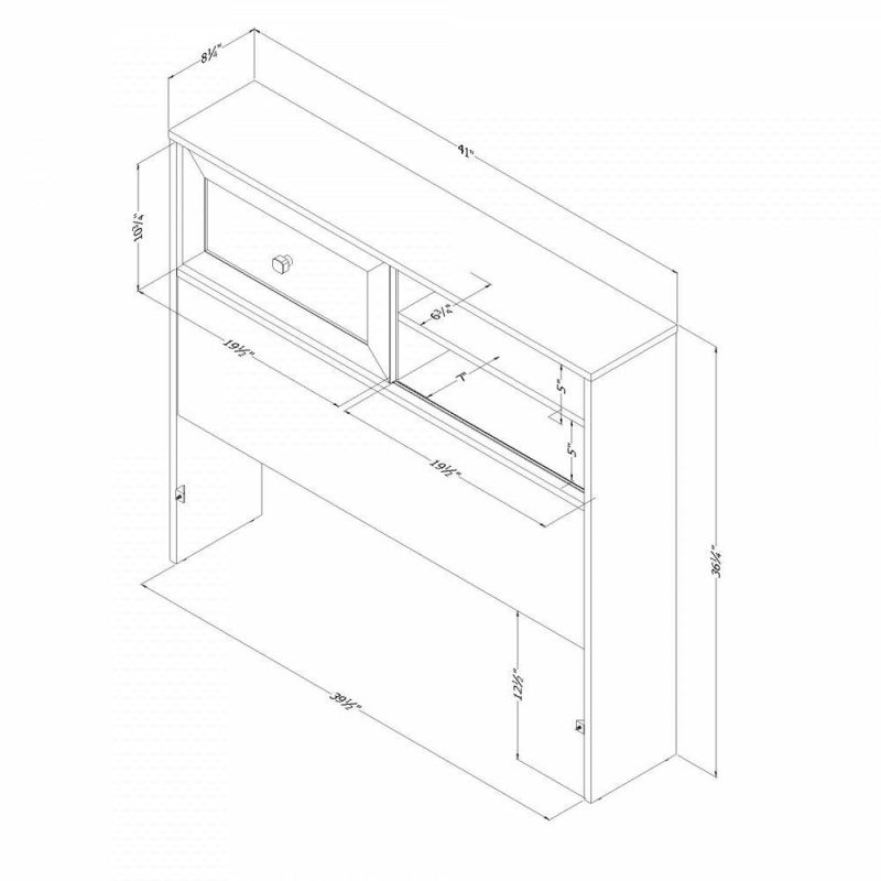 Hazen Bookcase Headboard – Fall Oak Bedroom