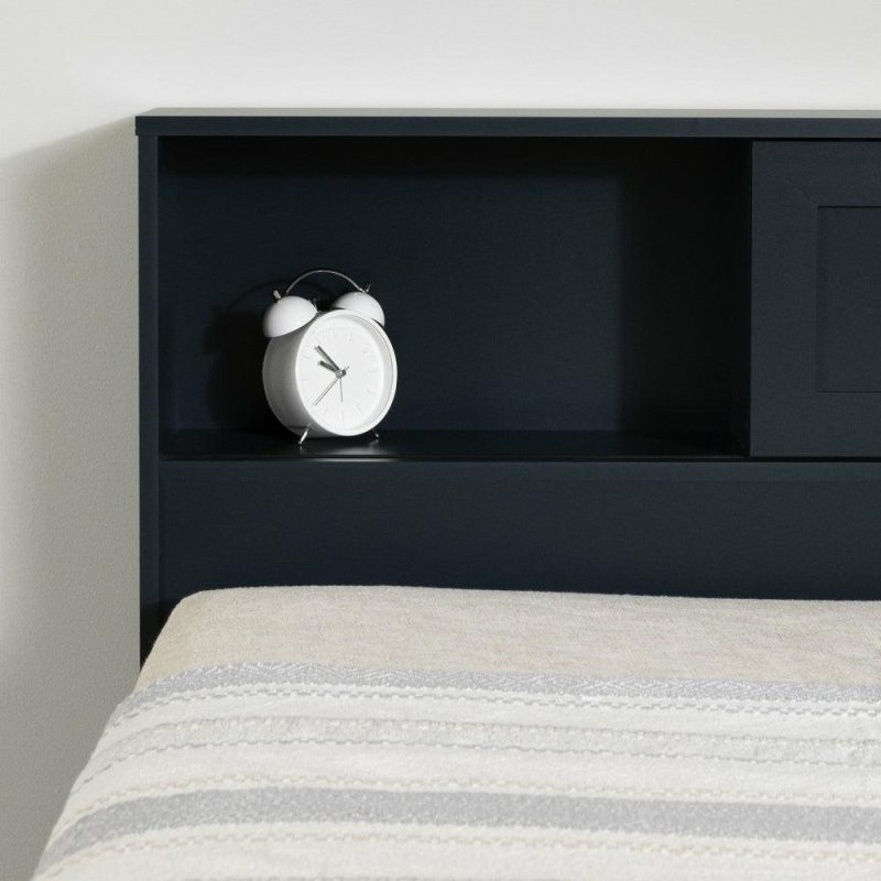 Hazen Bookcase Headboard – Navy Blue Bedroom