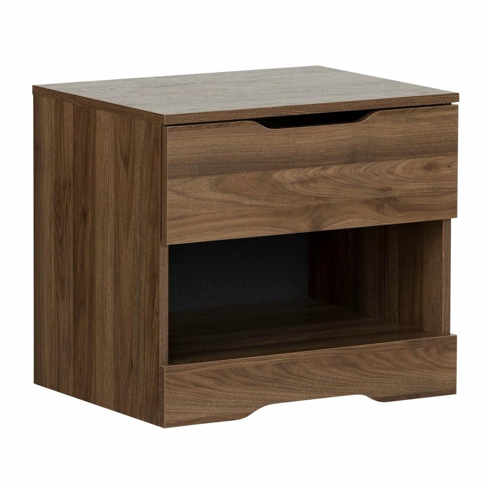 Holland 1-Drawer Nightstand – Natural Walnut Bedroom