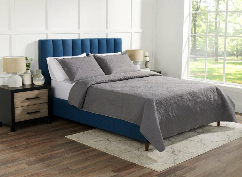 Hyland 3-Piece King Quilt Set – Grey Bedding