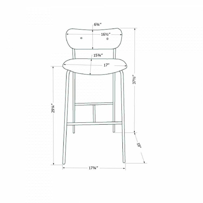 Hype Olive Green Brown Bar Stool – Set Of 2 Bar Stools