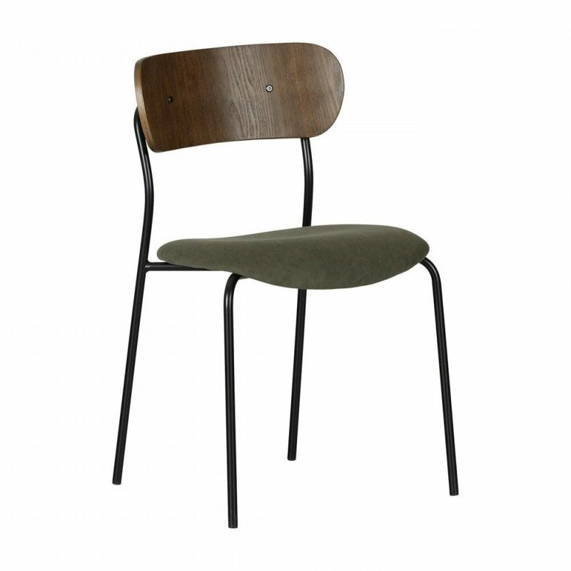 Hype Olive Green Brown Dining Chair – Set Of 2 Dining Chairs