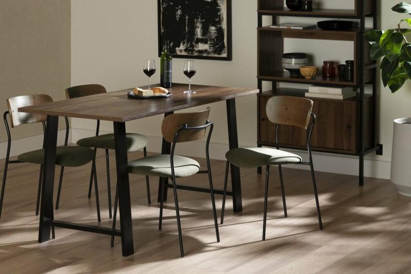 Hype Olive Green Brown Dining Chair – Set Of 2 Dining Chairs