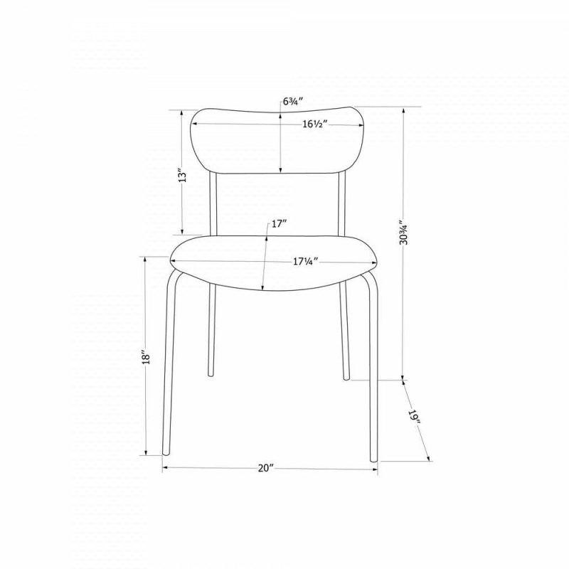 Hype Olive Green Brown Dining Chair – Set Of 2 Dining Chairs