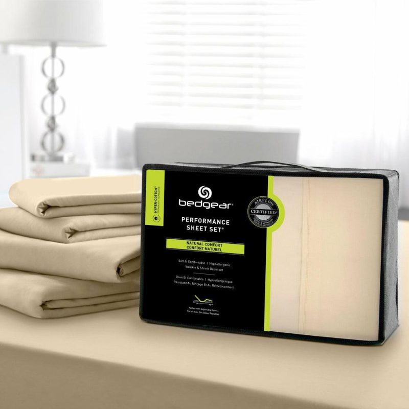 Hyper-Cotton™ 4-Piece King Sheet Set – Champagne Bedding