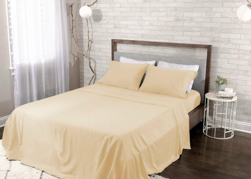 Hyper-Cotton™ 4-Piece King Sheet Set – Champagne Bedding