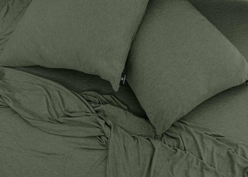 Hyper-Wool™ Performance 5-Piece King Split Sheet Set – Forest Green Bedding